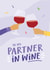 Partner in Wine, Friendship card, Birthday Card to Friend created by Kreate Paper Co.