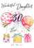 Classic Birthday Card - 30th - For Daughter created by Katie Phythian Design