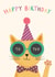 Cute Birthday Card - Cat - Happy Birthday To You created by Jo Podmore