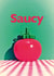 Funny Anniversary Card - Saucy - Retro Tomato Ketchup Bottle created by Ornament Art