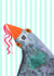 Cute Birthday Card - Pigeon - Party Hat created by Rebecca Bland