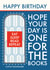 Fun Birthday Card - Hope Your Day Is One For The Books - Cutout Bookmark created by AbiGoLucky
