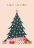 Classic Christmas Card - Christmas Tree - Presents created by Sad Girl Illustration