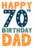 Classic Birthday Card - 70th - For Dad created by Mint Maker Studio