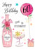Classic Birthday Card - 60th - Pink Champagne created by Katie Phythian Design