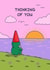 Cute Thinking of You Card - Sea Sunset created by Cheeky Legends