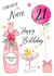 Traditional Birthday Card - 21st - Fabulous Niece created by Katie Phythian Design
