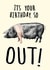 Funny Birthday Card - It's Your Birthday So Pig Out! - Pig Out Pun created by Bewilderbeest