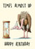 Cheeky Birthday Card - Time's Almost Up - Vulture created by Bewilderbeest