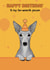 Cute Birthday Card - Italian Greyhound created by Choo Choo 