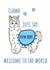 Cute New Baby Boy Card – Llama Just Say Welcome to the World created by Calina Ho