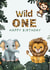 Cute Wild One Birthday Card for 1st Birthday created by La Luna Studio