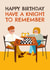 Cute Birthday Card - Chess Pun - Have A Knight To Remember created by AbiGoLucky
