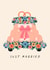 Pretty Wedding Card - Just Married - Flower Car created by Sad Girl Illustration