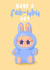 Cute Birthday Card - Fabulous Labubu created by Sian Moore Illustration