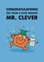 Cute Congratulations Card - Mr. Clever - A Level Results created by Mr. Men
