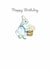 Cute Birthday Card - Little Grey Rabbit - Daisies created by Hype Cards