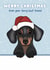 Cute Christmas Card - Dachshund - Furry Best Friend created by Choo Choo