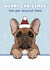 Cute Christmas Card - Frend Bulldog - Furry Best Friend created by Choo Choo
