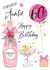 Traditional Birthday Card - 60th - Fabulous Auntie created by Katie Phythian Design