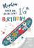 Classic Birthday Card - 16th - For Nephew - Skateboarding created by Katie Phythian Design