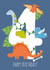 Cute Birthday Card - 4th - Dinosaurs created by Abigail Elodie 
