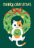 Cute Cat Christmas Wreath Card created by Stormy Knight