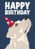 Cute Birthday Card - Cream Labrador created by Hello Sausage