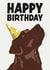 Cute Birthday Card - Chocolate Labrador created by Hello Sausage