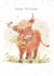 Cute Birthday Card - Highland Cow - Butterflies created by Paper Shed Design