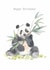 Cute Birthday Card - Panda - Bamboo created by Paper Shed Design