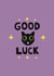 Cute Good Luck Card - Cat - Stars created by Pomelo Illustrations