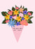 Pretty Thinking Of You Card - Daffodils - Bunch Of Flowers created by Sad Girl Illustration
