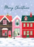 Classic Christmas Card - Winter Scene - Houses created by Laura Darrington Design Ltd.