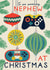 Classic Christmas Card - For Nephew - Gaming Controller Baubles created by Laura Darrington Design Ltd.