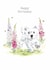 Cute Birthday card - Westie Terrier - Foxgloves Flowers created by Paper Shed Design