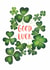 Classic Good Luck Card - Four Leaf Clovers created by Amy Turner