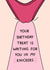 Rude Birthday Card - For Him - Birthday Treat Is Waiting For You In My Knickers created by YAWN DESIGNS