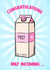 Fun Pregnancy/New Baby Card - MILF Incoming - Milk Carton created by Poppy & Mabel 