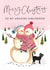 Classic Christmas Card - For Girlfriend - Snowmen created by Making Meadows Ltd