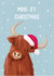 Cute Christmas Card - Cow - Moo-Ey Christmas created by Silky Rose Design