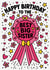 Cute Birthday Card - Best Big Sister - Flowers created by The Merry Giraffe