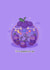 Cute Love & Friendship Card - I'm So Grapeful For You - Grape Pun created by Toastedink
