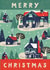 Vintage Classic Village Christmas Card Print created by Rocket68