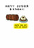 Funny Collin The Caterpillar Birthday Card - Happy October Birthday! Hope You Get Lots Of Head! created by mungo and shoddy