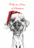 Cute Christmas dog card for a loved one - Weimaraner dog - to the one I love created by sarahcoxartwork