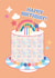 Cute Birthday Card - rainbow sprinkle cake - Happy Birthday! created by Kate & The Ink