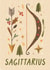 Festive Sagittarius Birthday Card - Nordic Forest - Archery created by URGHH Card Co.
