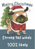 Cute Christmas Card - Pug - Sprout Farts created by Dotts Yard