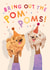Cute Dog Card - Bring Out the Pom Poms - Birthday or Congratualtions Card created by Emily Nash Illustration